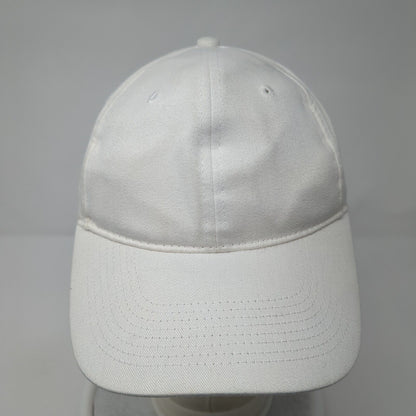 Unbranded Strapback Hat Arctic White One Size Adjustable 6 Panel Blank