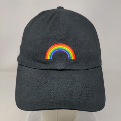 Rainbow Camp Slideback Hat Black OSFA Embroidered 6 Panel '47 Brand