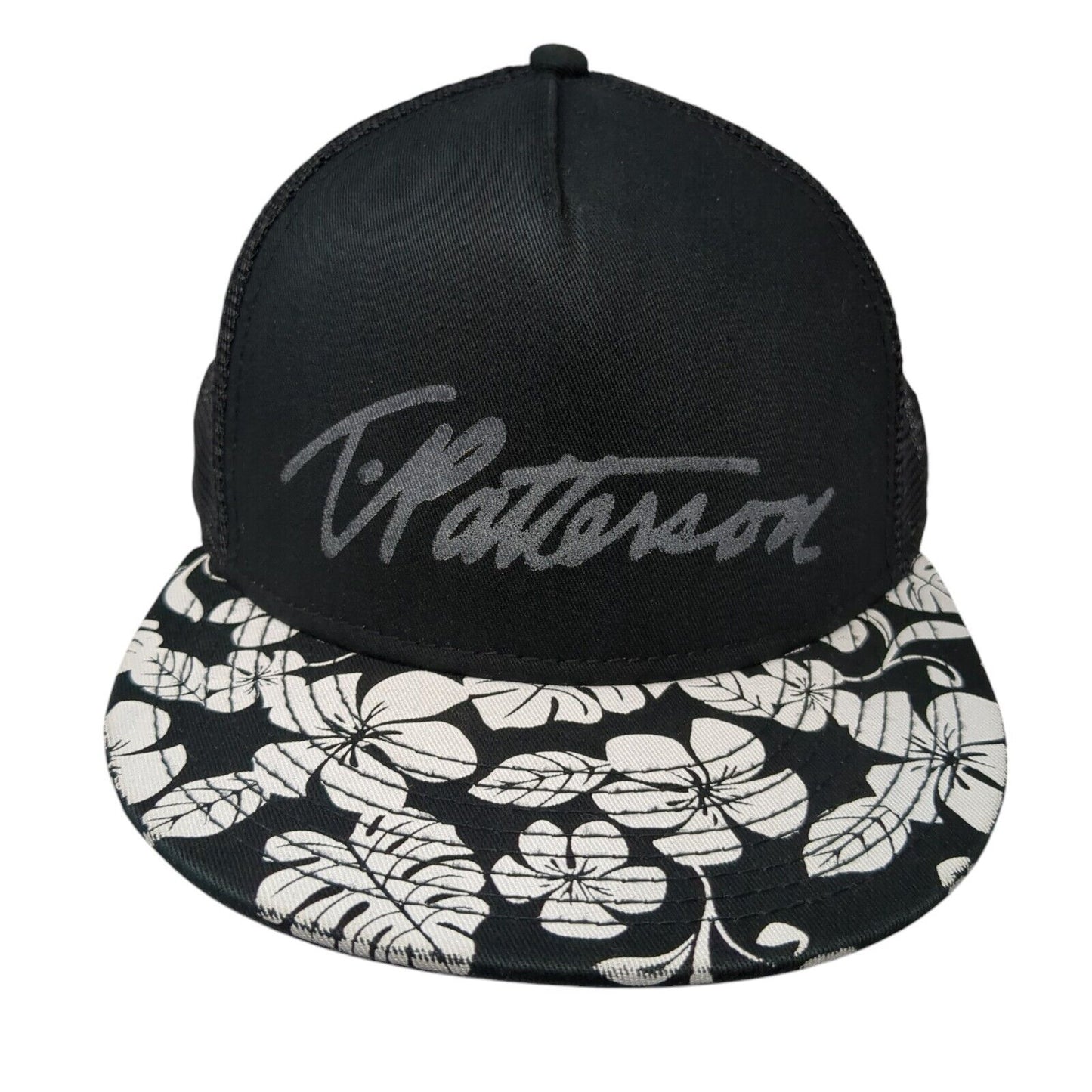 T. Patterson Snapback Trucker Hat Black One Size Adjustable Mesh Back Otto