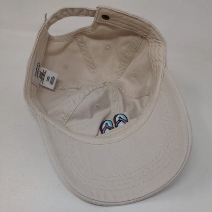 Life Is Good Flip Flop Slideback Hat Tan One Size Embroidered Adjustable