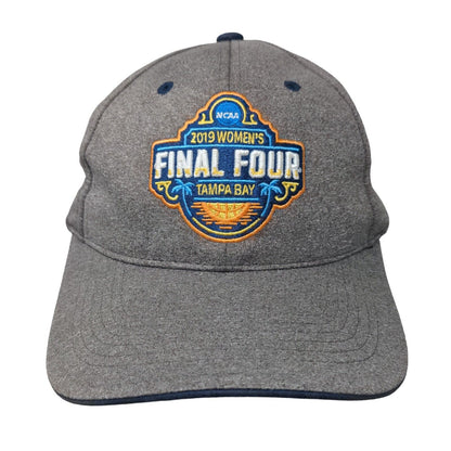 NCAA Womens 2019 Final Four Tampa Bay Strapback Hat Gray OSFM Embroidered Logo