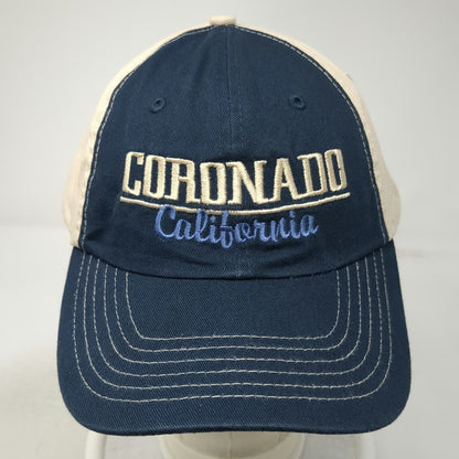 Ohiopyle Baseball Cap Blue Beige One Size Coronado California Logo Strapback Hat