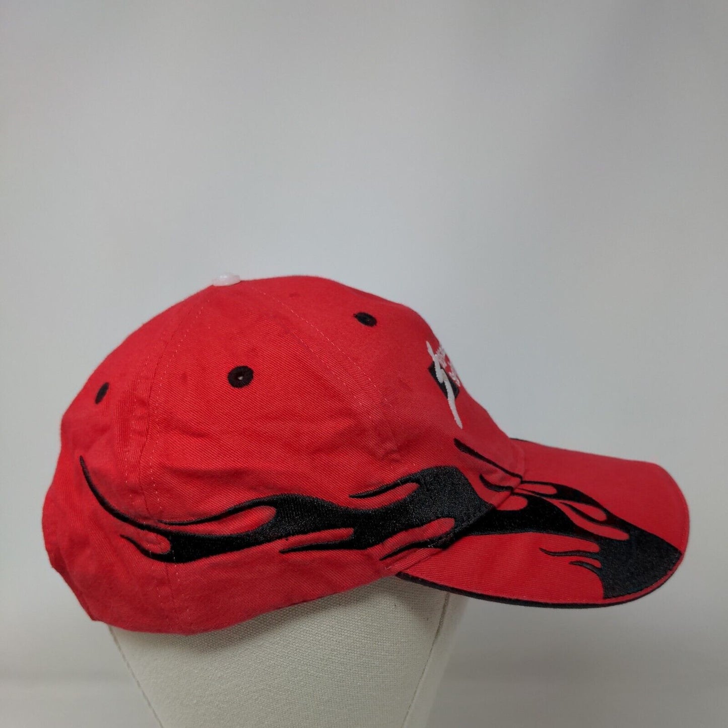 RIS Insulation Supply Flame Strapback Hat Red OSFM Embroidered Otto