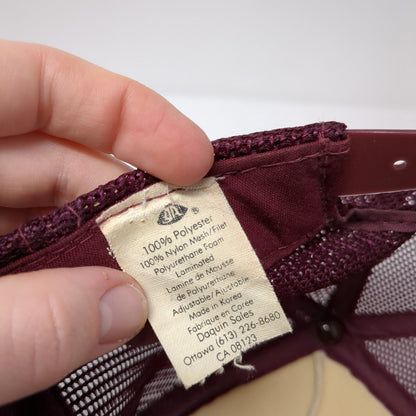 Hike Odessa Ontario Canada Snapback Trucker Hat Red OS Adjustable Mesh Back YR