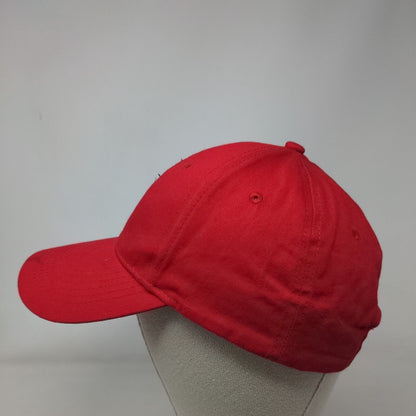 Teddy Bear Slideback Hat Red One Size Embroidered Adjustable 6 Panel