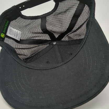 John Deere Trucker Hat Black One Size Coastline Equipment Mesh Snapback Work