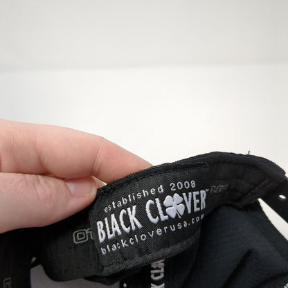 Black Clover Snapback Hat Black One Size Adjustable Flexfit 110 Yupoong