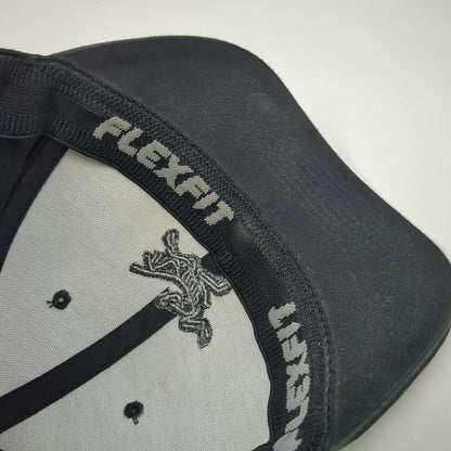 Arc'teryx Baseball Cap Black One Size Flexfit Skeleton Logo Cotton Curved Hat