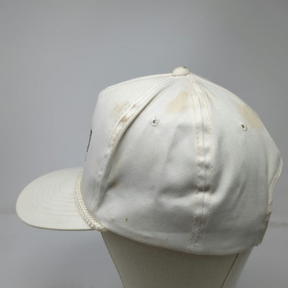YoungAn Hat 5 Panel White One Size PVI Water Heaters Boilers Rope Leather Strap