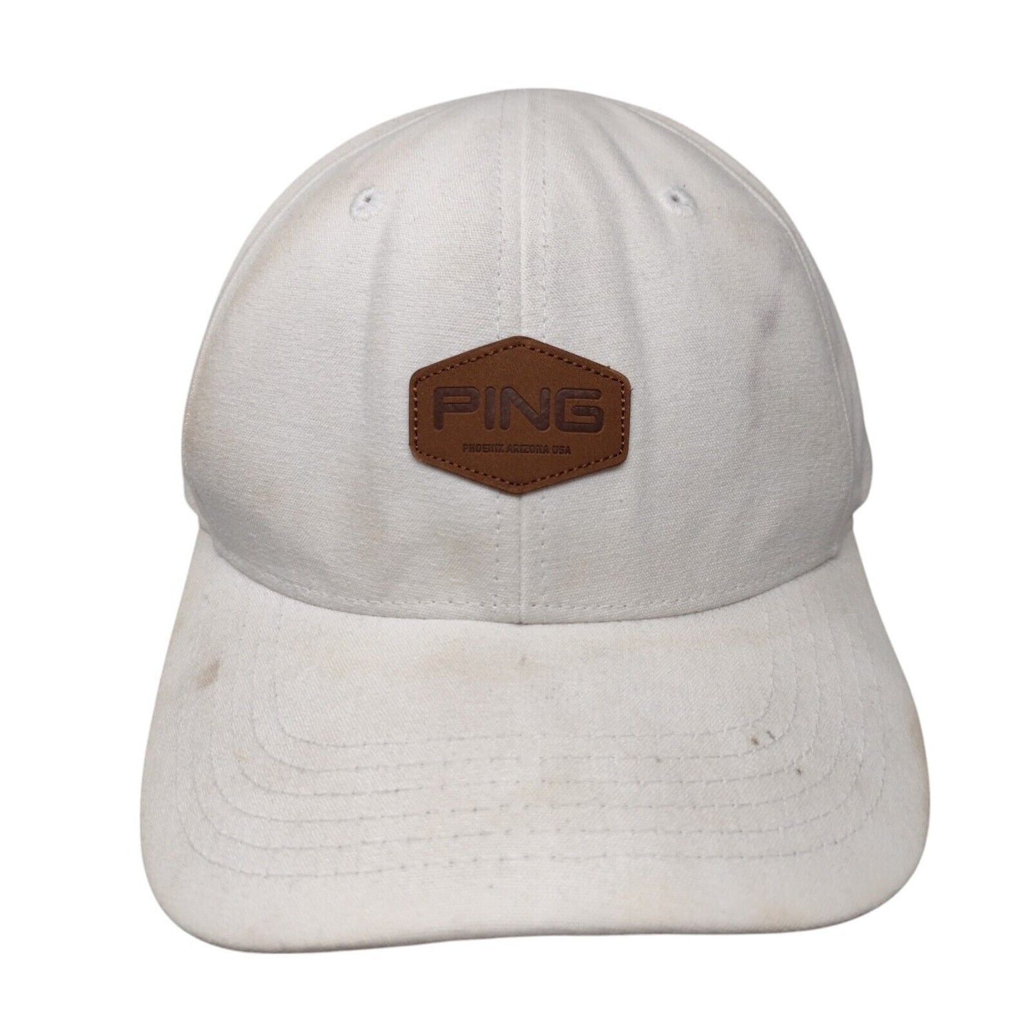 PING Phoenix Arizona USA Slideback Hat Cream One Size Adjustable Vented Holes