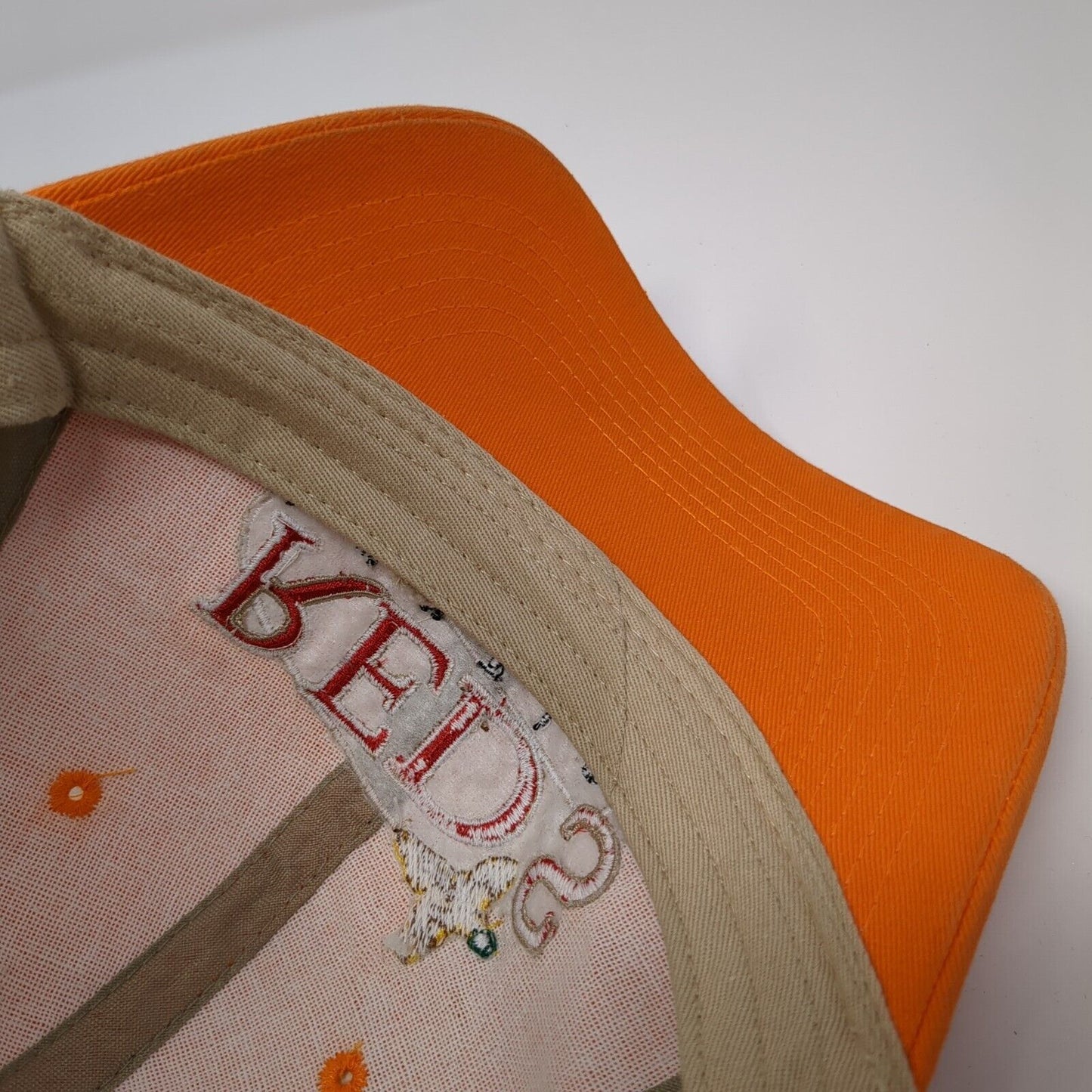 Reds Hunting Strapback Trucker Hat Orange One Size Mesh Back Outdoor