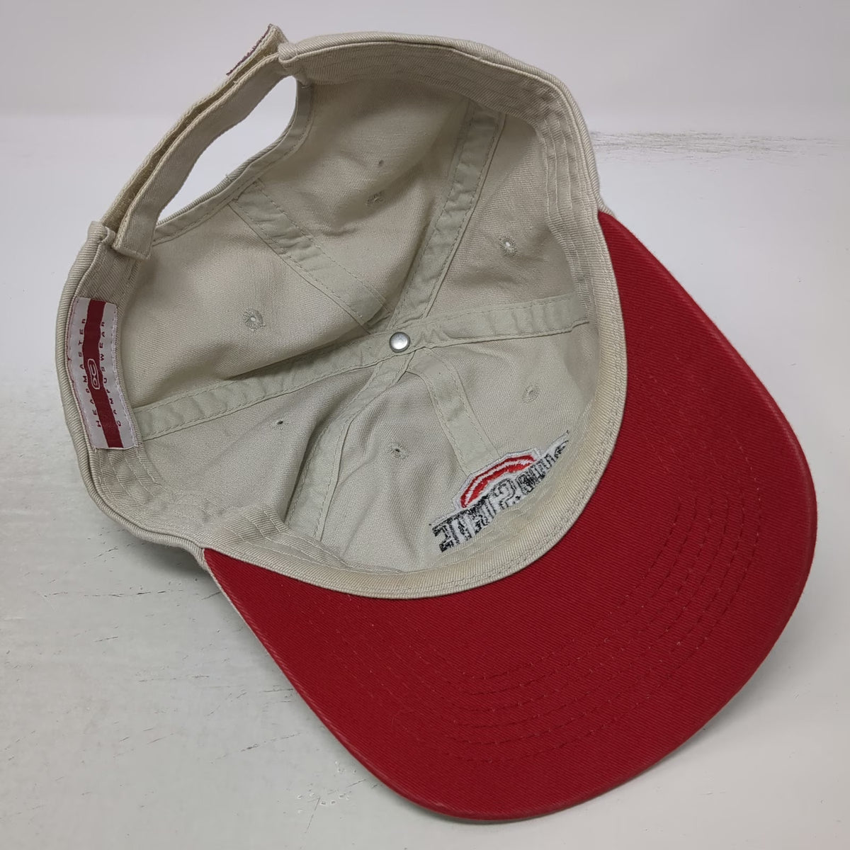 Headmaster Ohio State Buckeyes NCAA Beige Red One Size Strapback Embroidery Hat