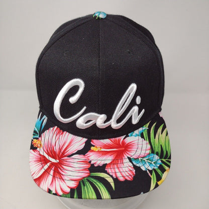 Cali Snapback Hat Multi OSFA Adjustable Floral Hawaiian Embroidered