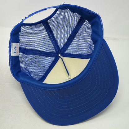 Designer Award Trucker Hat Blue One Size Mesh Snapback USA Eagle Patriotic Patch
