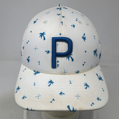 Puma Snapback Hat White One Size Palm Tree Coeur d'Alene Resort Golf P Logo