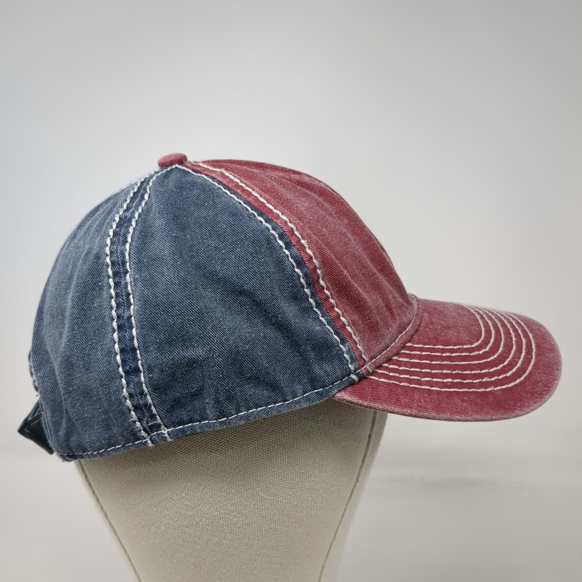 Pugs Baseball Cap Red Blue One Size Cotton Contrast Stitching Strapback Hat
