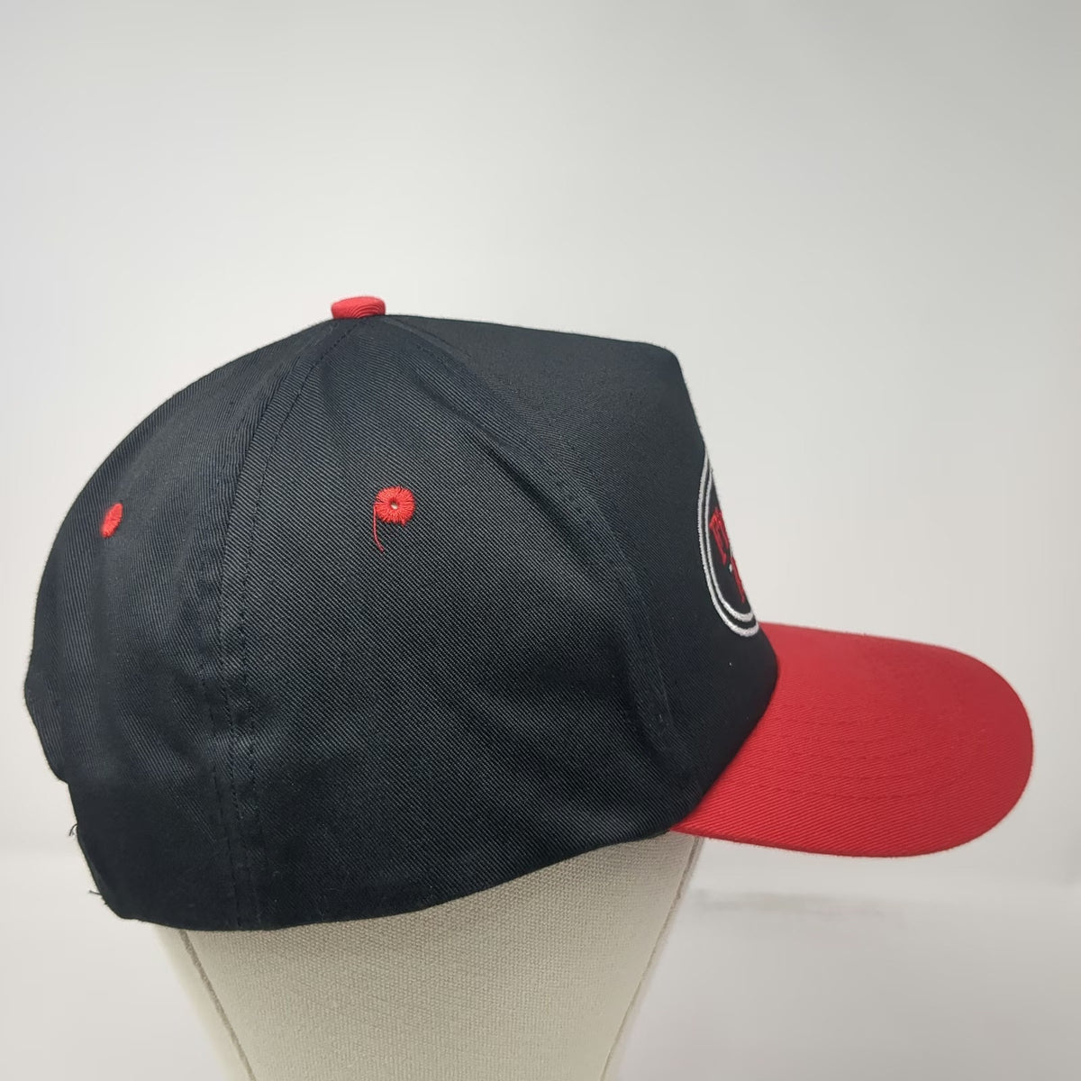 Fireworks America 5 Panel Snapback Hat Black Red One Size Embroidered Logo