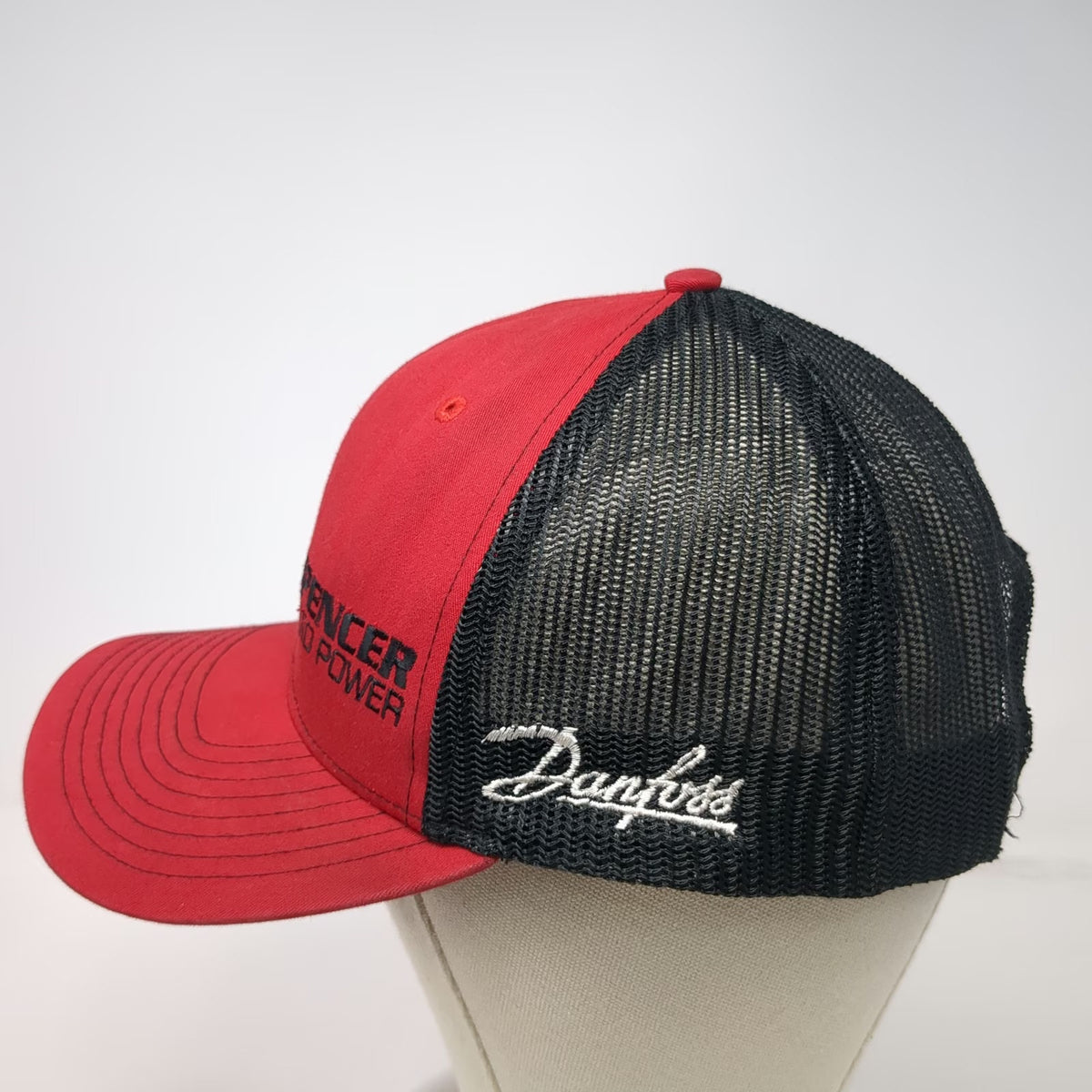 Richardson Trucker Hat Red One Size Spencer Fluid Power Danfoss Snapback Mesh