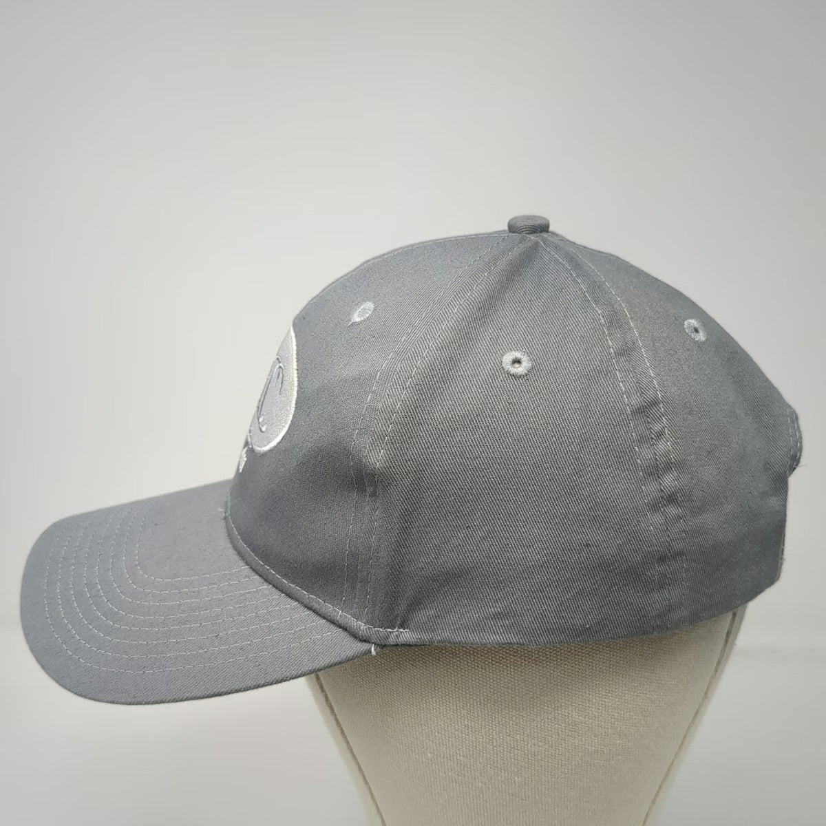 Hit Wear Baseball Cap Gray One Size RACC Embroidered Cotton Hat Strapback Logo