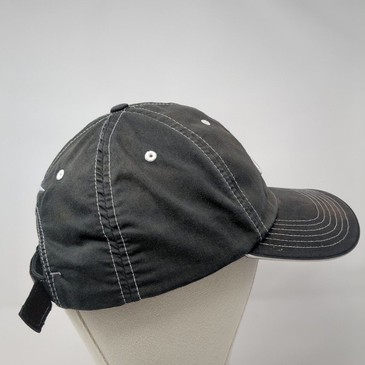 Nike Golf Strapback Hat Gray One Size Swoosh Adjustable Solid 6 Panel
