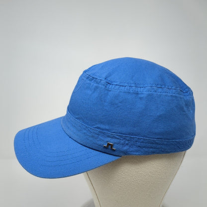 J. Linderberg Cadet Army Cap Blue Medium Lightweight Emblem Blank Cotton