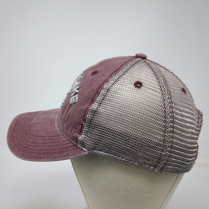 Legacy Redfish Lake Lodge Trucker Hat Red One Size Mesh Snapback Fish Logo