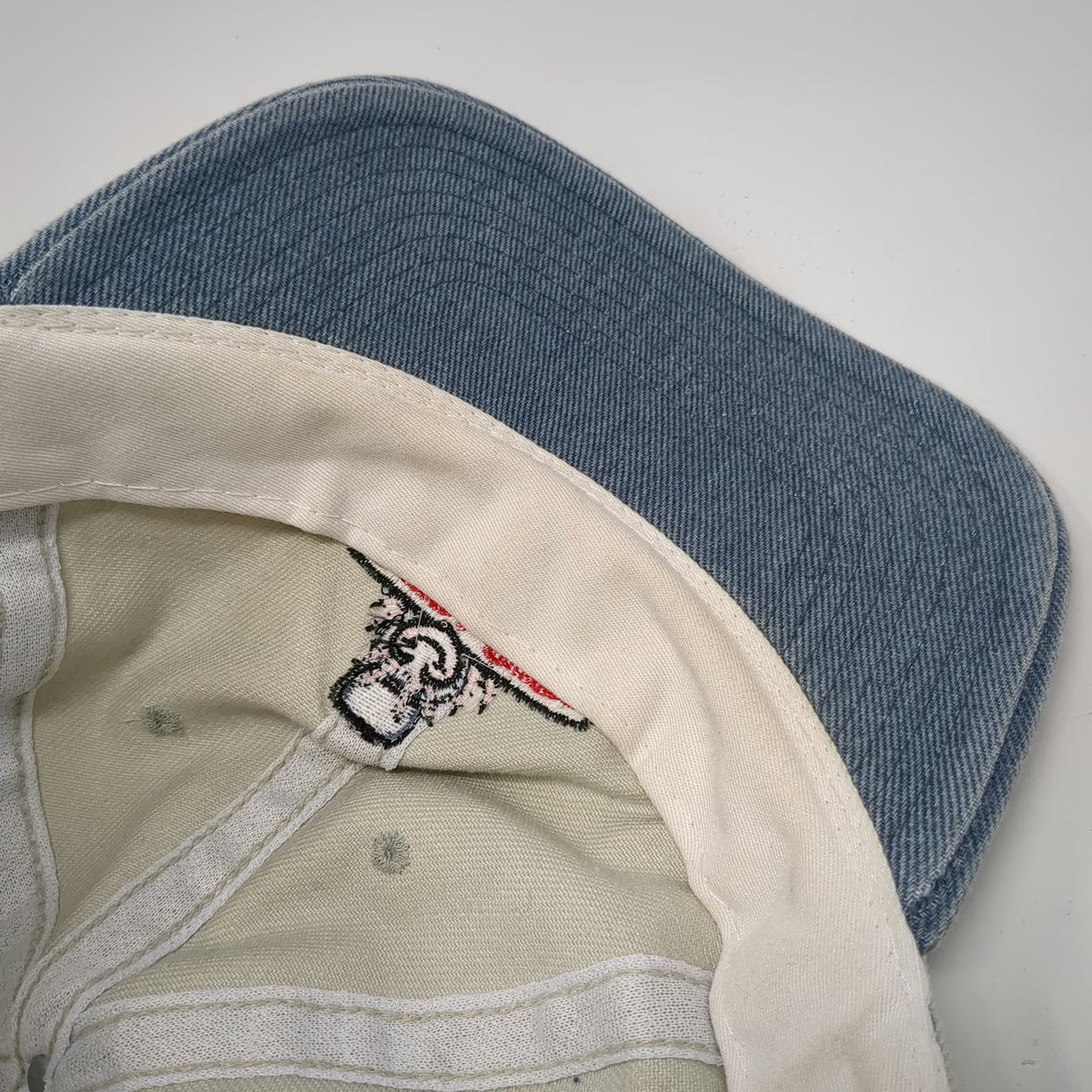 Bubba Gump Shrimp Co. Baseball Cap Hat Beige Blue One Size Denim San Francisco
