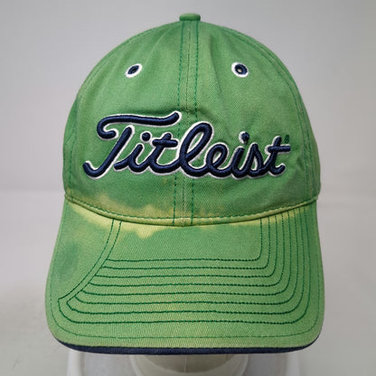 Titleist Baseball Cap Green One Size Blue Logo Slideback Curved Bill Golf Hat