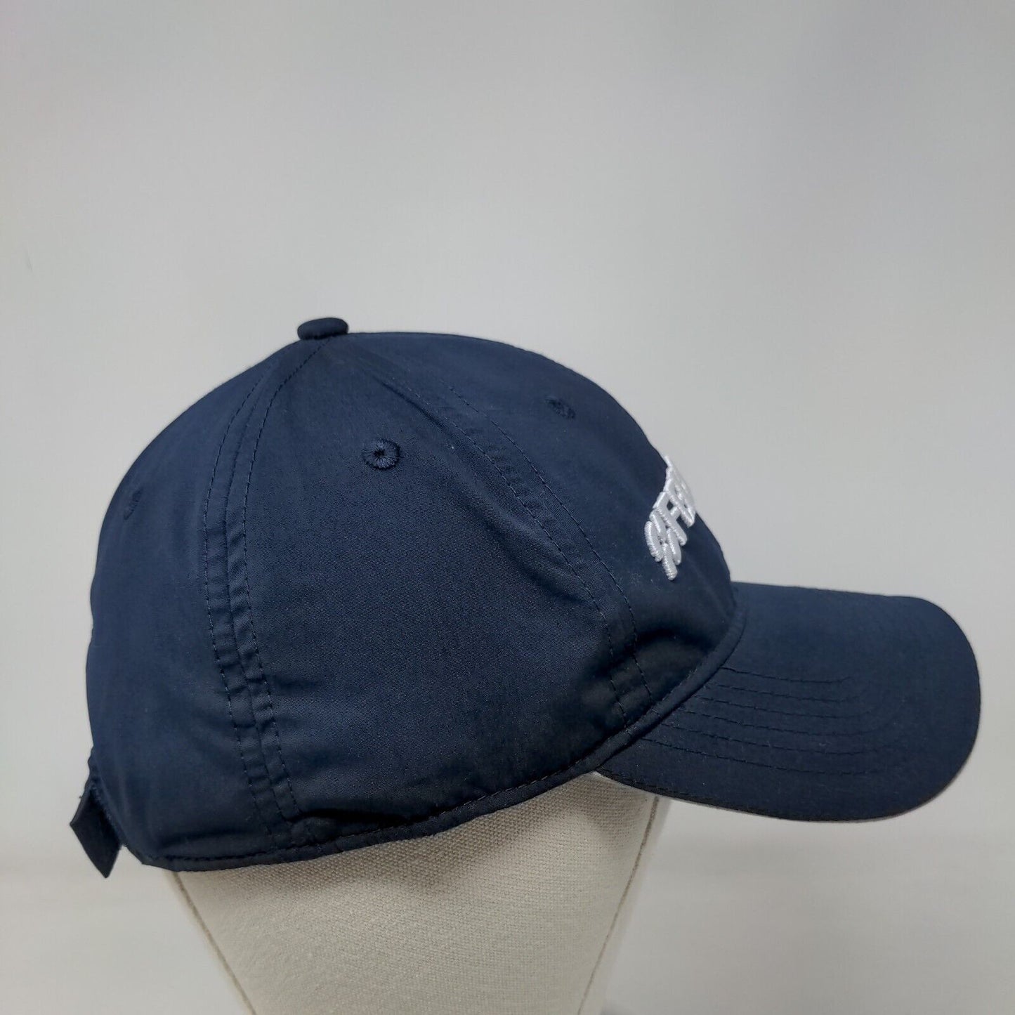 Ferguson Strapback Hat Blue One Size Adjustable Embroidered Vented Holes 6 Panel