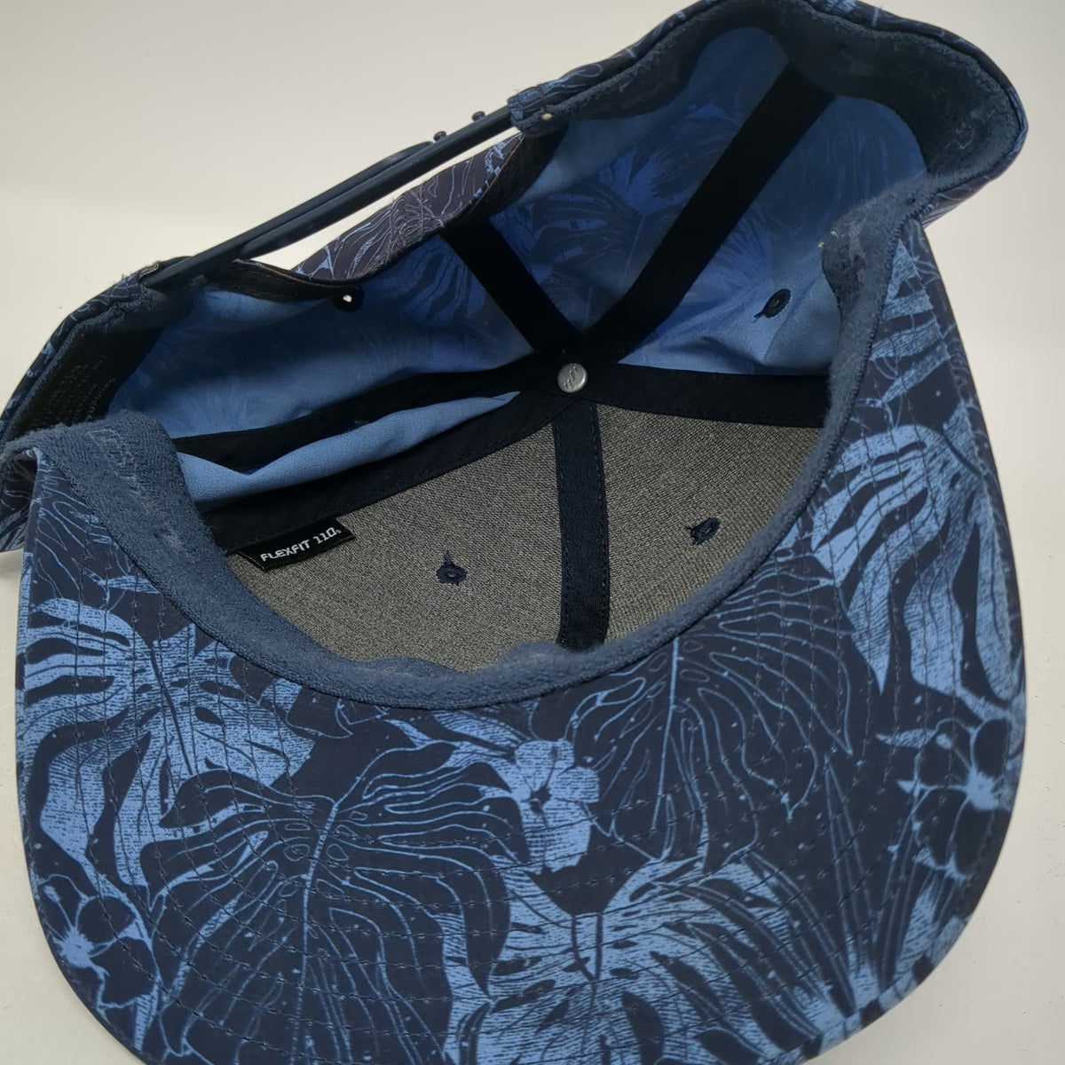 Travis Mathew Snapback Blue One Size Hat Ka'anapali Maui Floral Monstera Print