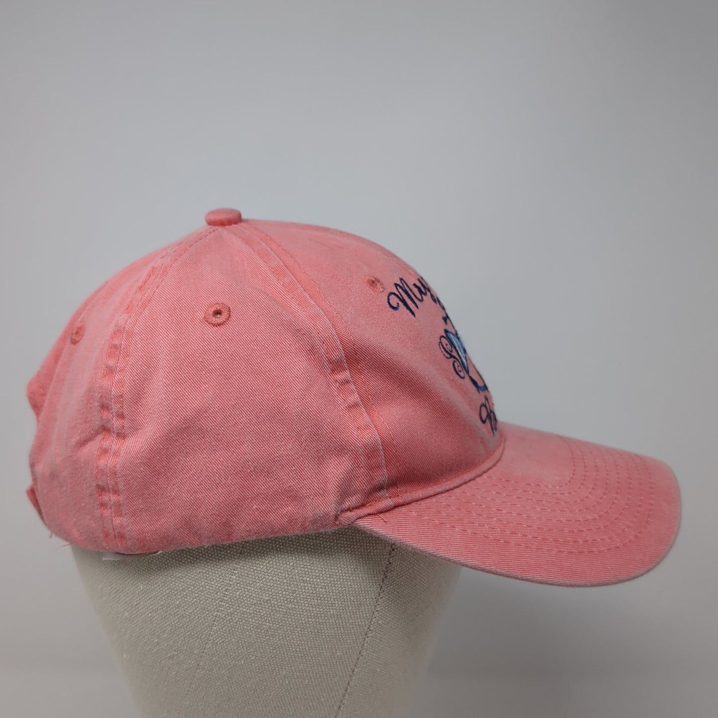 Myrtle Beach Anchor Ribbon Strapback Hat Pink One Size Adjustable
