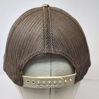Richardson Trucker Hat Beige Brown One Size Tropical Gator Repel Snapback