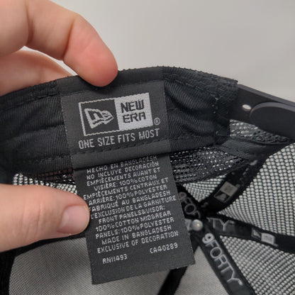 New Era Snapback Trucker Hat Gray OSFM Adjustable 9Forty Mesh Back 6 Panel