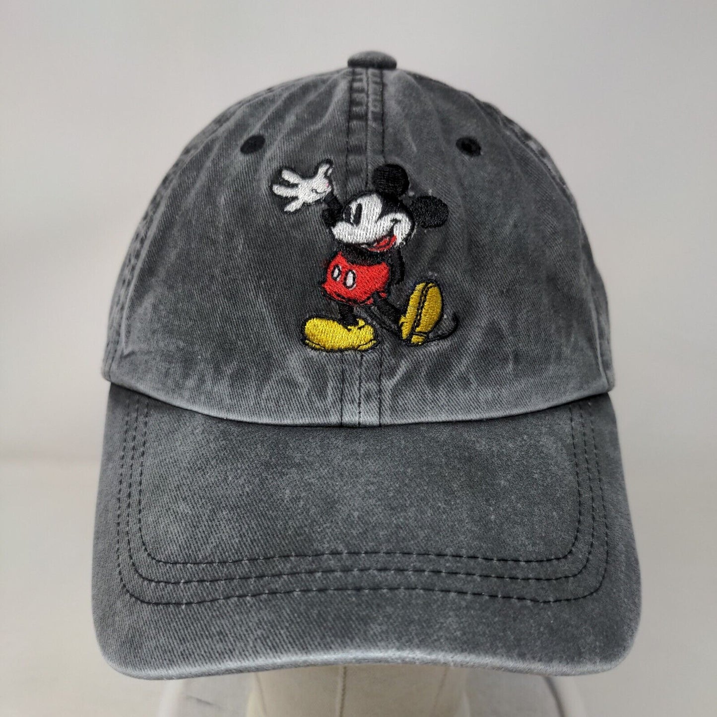 Mickey Mouse Snapback Hat Gray OSFM Embroidered Adjustable Disney