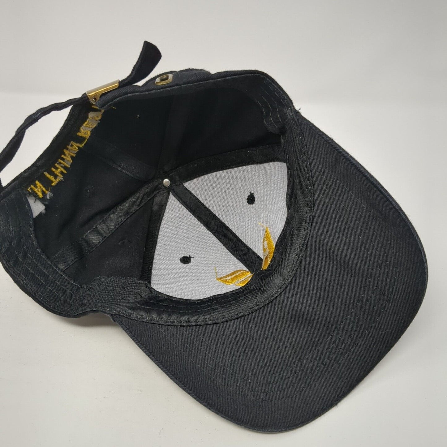 Van Thinh Rest Stop Slideback Hat Black One Size Adjustable Embroidered