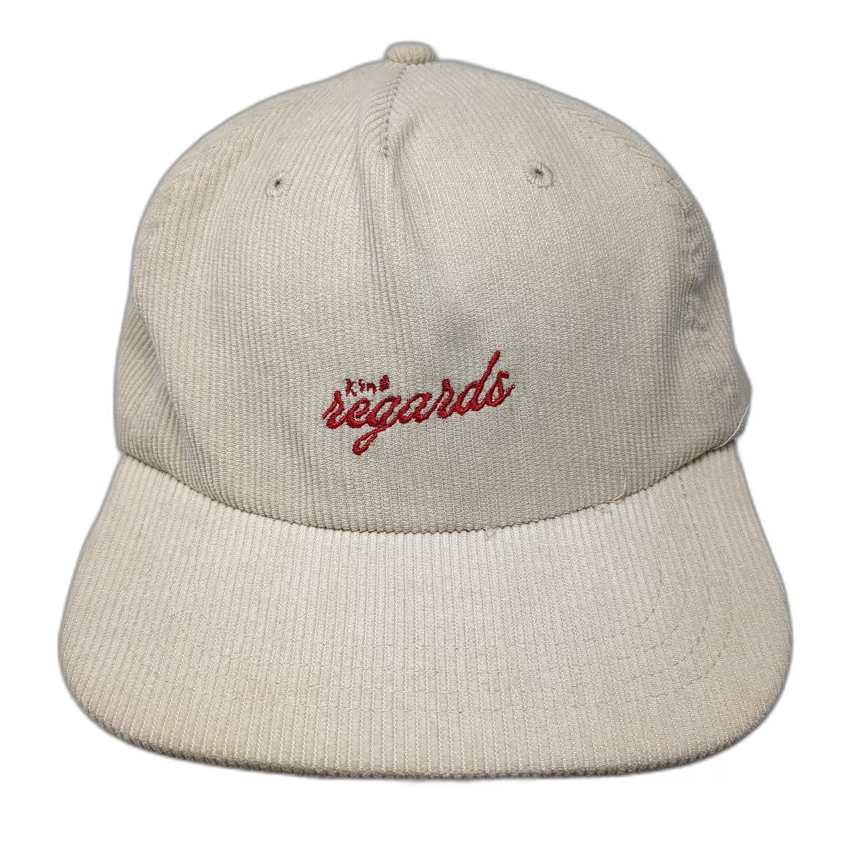 Cotton On 5 Panel Hat Beige One Size Corduroy Kind Regards Red Script Slideback