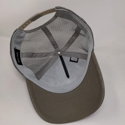 Brixton Snapback Trucker Hat Tan One Size Embroiidered Mesh Back Netplus