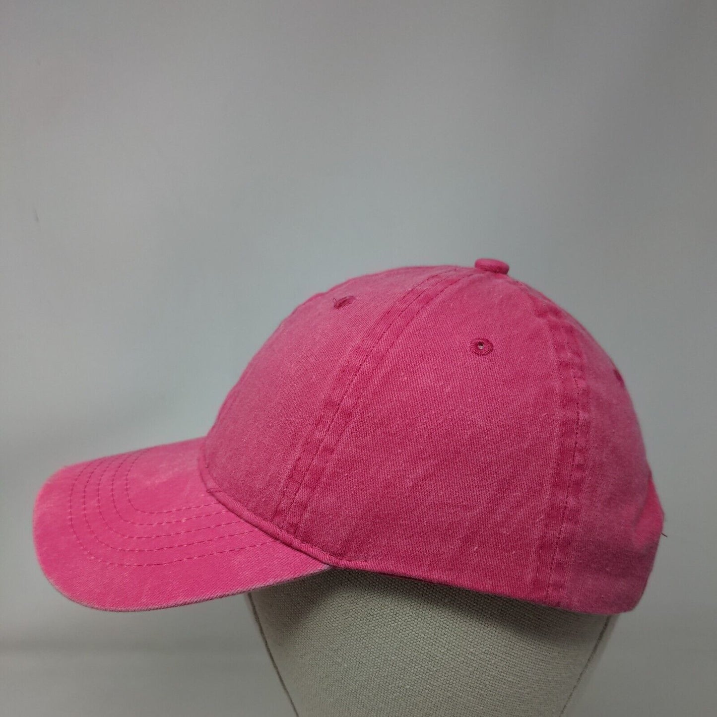 Unbranded Strapback Hat Pink OSFM Adjustable Solid 6 Panel Blank