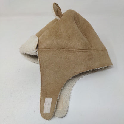 BabyGap Fleece Lined Hat Tan Size 12-18 Months Ears Cute Polyester