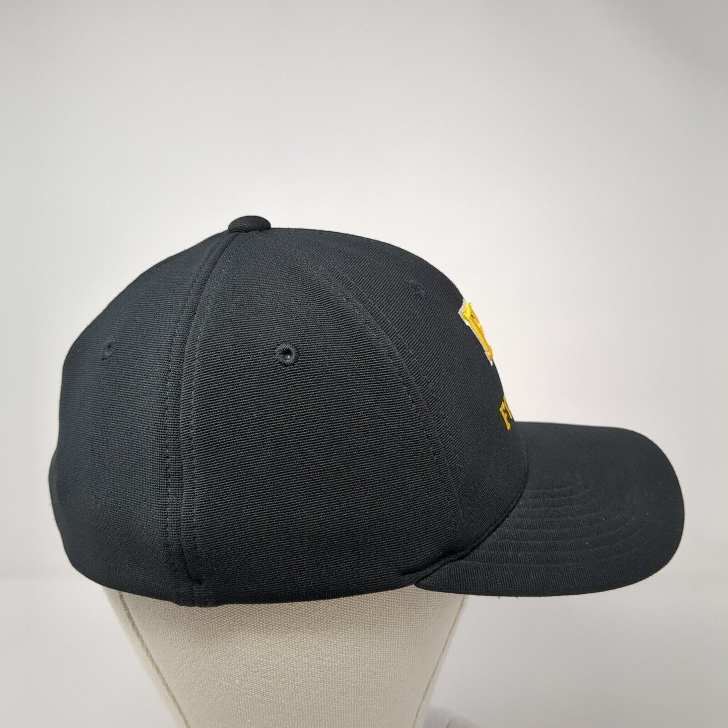 BK Football Fitted Hat Black 6 7/8-7 3/8 M2 Tech Performance Pacific Headwear