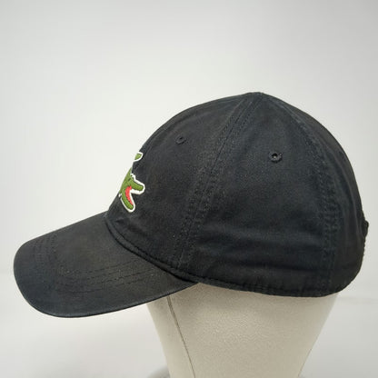 Lacoste Baseball Cap Black One Size Large Embroidered Crocodile Slideback Hat