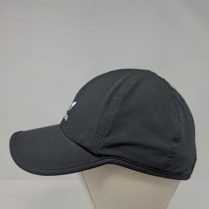 Adidas Strapback Hat Black OSFA Adjustable Lightweight 3-Stripes 6 Panel