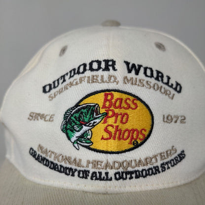 Bass Pro Shops Outdoor World Men's Slideback Trucker Hat White OSFM Embroidered