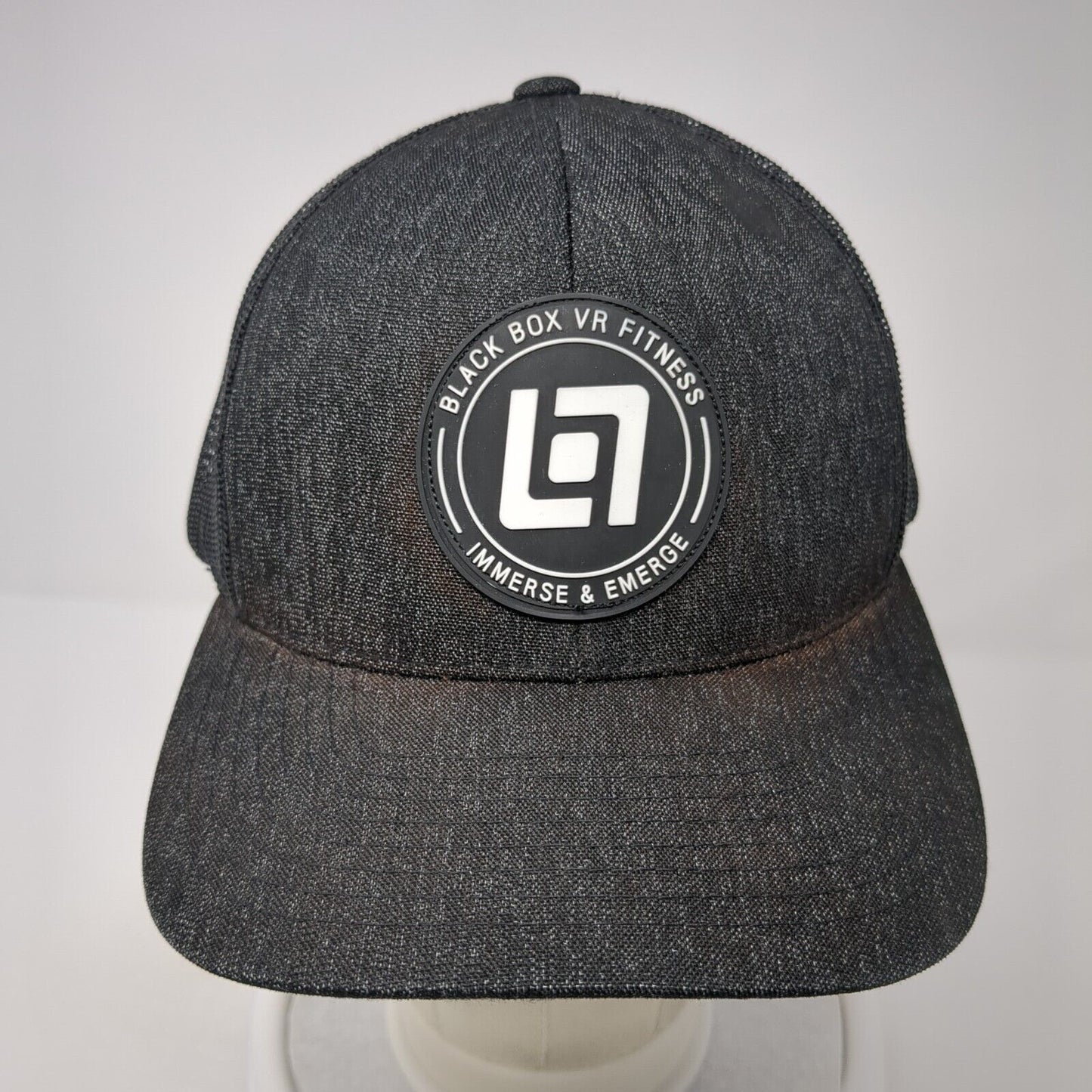 Black Box VR Fitness Snapback Trucker Hat Black One Size Mesh Back