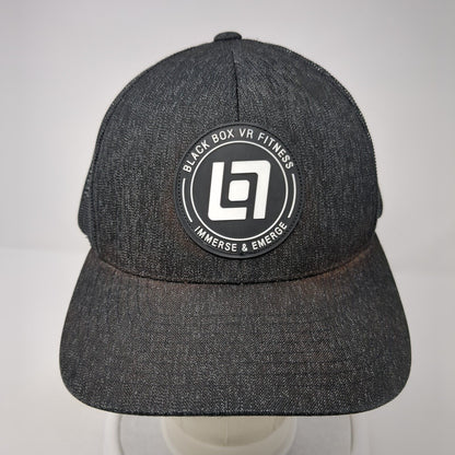 Black Box VR Fitness Snapback Trucker Hat Black One Size Mesh Back