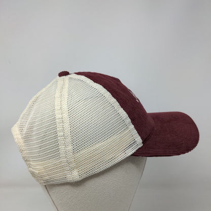Joshua Tree Snapback Mesh Back Trucker Hat Red One Size Corduroy Mad Engine
