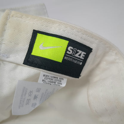 Nike Baseball Cap White One Size Heritage86 Embroidered Logo Adjustable Hat