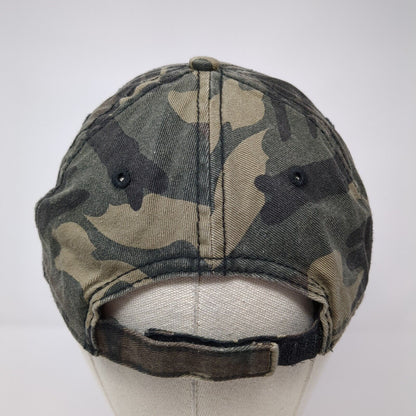 George Strapback Hat Camouflage One Size Adjustable Vented Holes 6 Panel Blank
