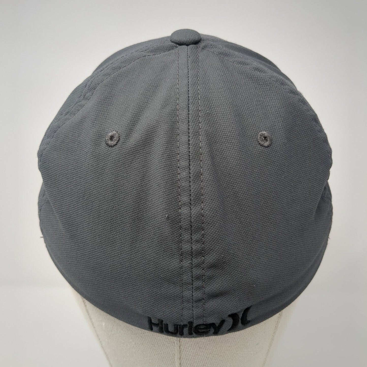 Hurley Fitted Hat Gray Small-Medium Flexfit Embroidered Logo 6 Panel