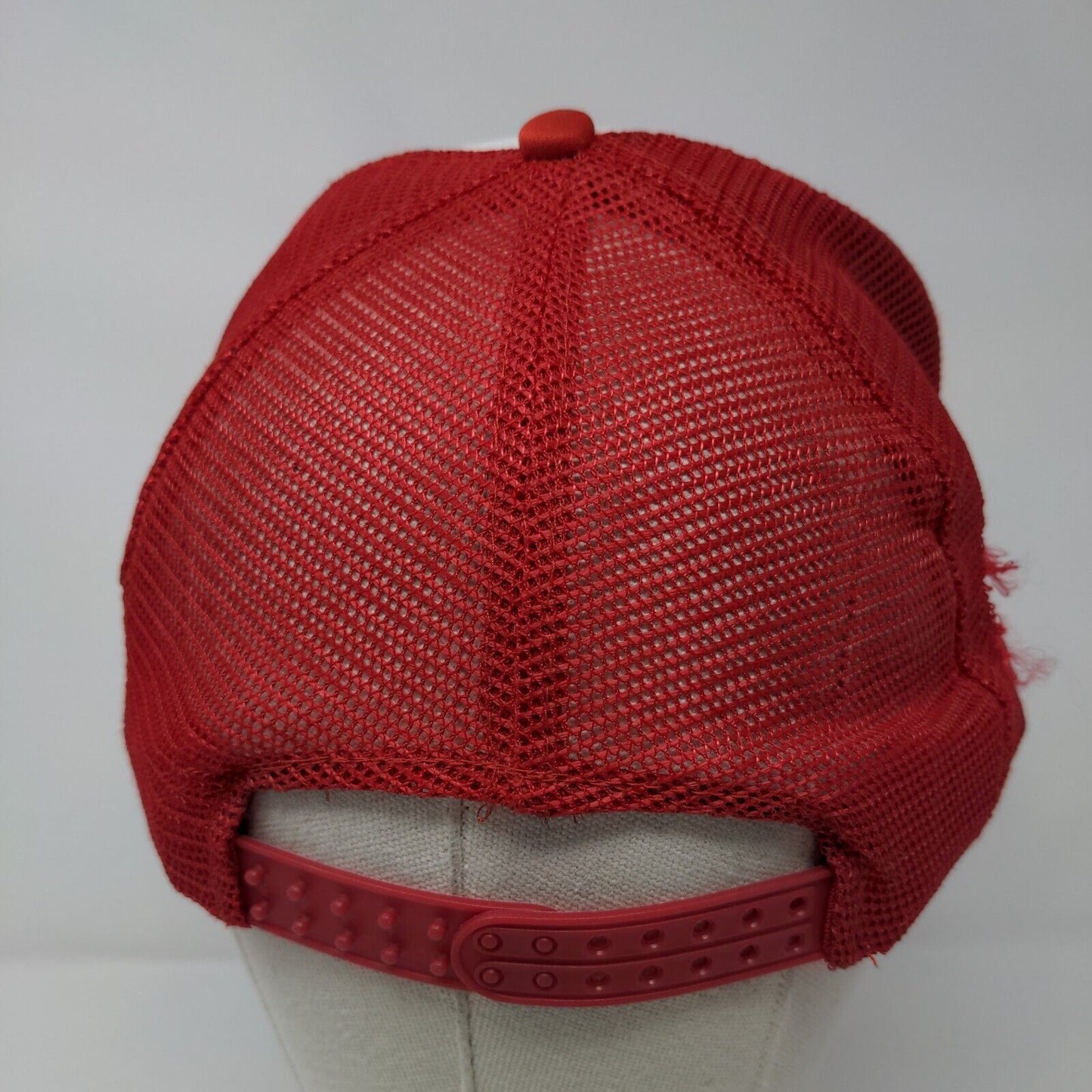 A Co Inc. Snapback Trucker Hat Red OSFA Adjustable Mesh Back Rope Mohr's